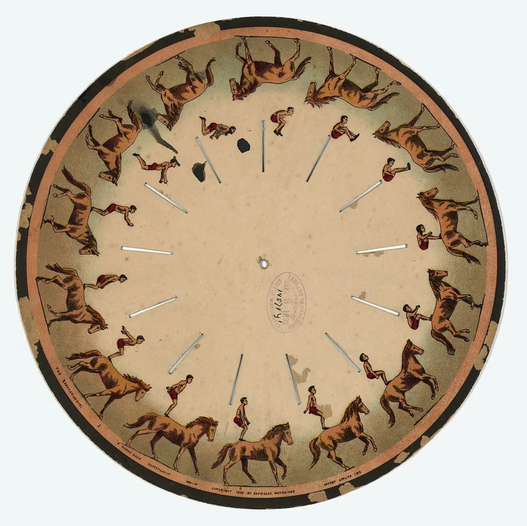 The zoopraxiscope - a horse back somersault, 1893