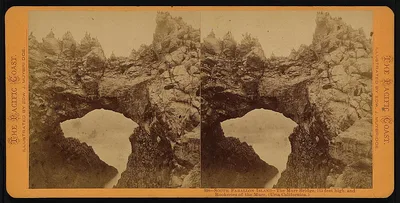 Photograph from 1870: South Farallon Island - the Murr Bridge, 113 feet…