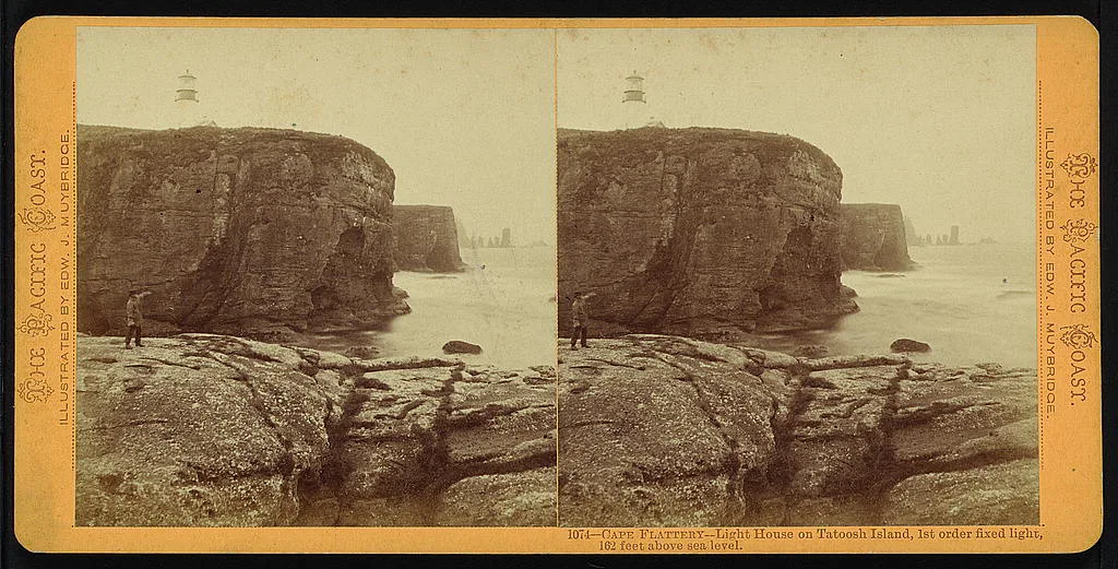 Cape Flattery - light house on Tatoosh Island, 1st order fixed light,…, Cape Flattery, Washington, Tatoosh Island, 1870