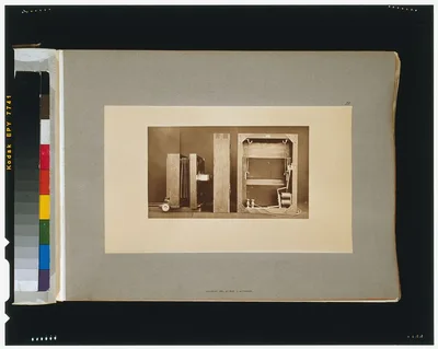 Photograph from 1881: [A photographing camera and back of…