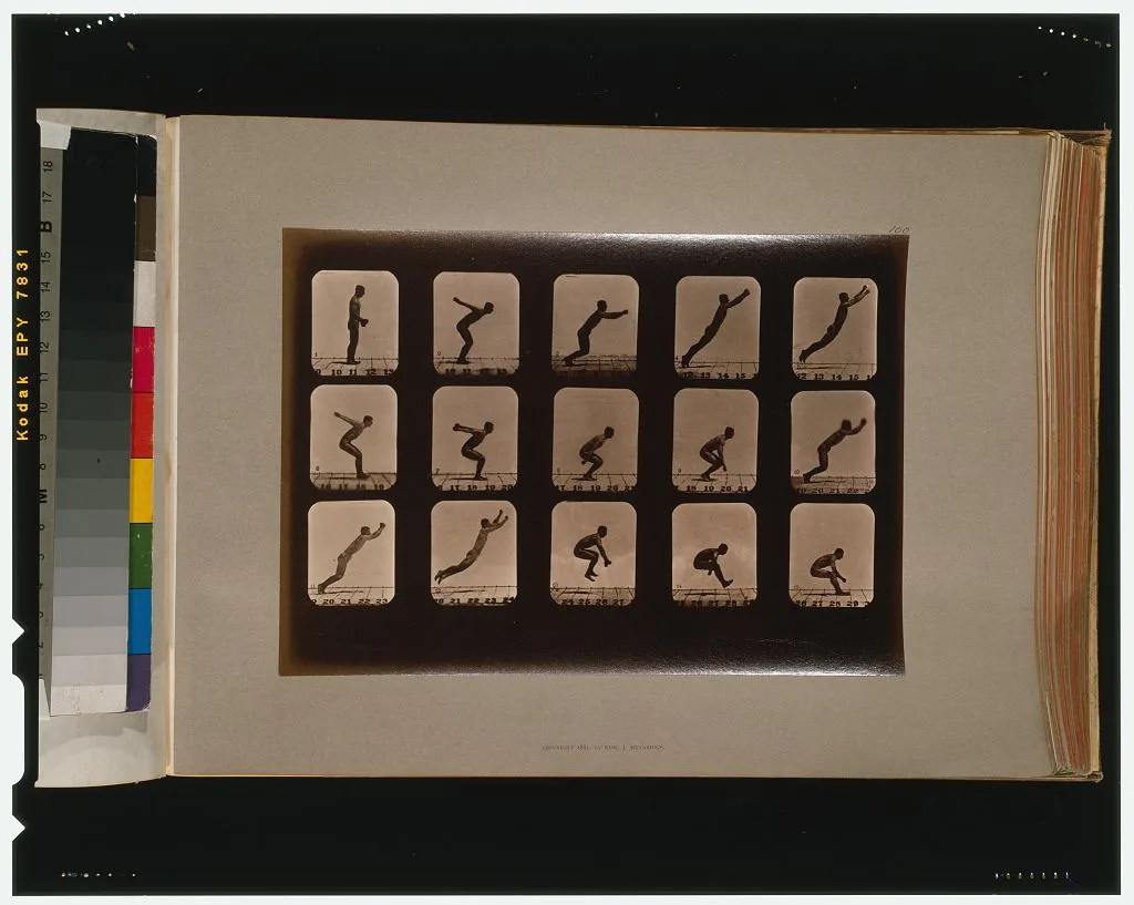 Athletes. Standing leaps, California, Palo Alto, 1881