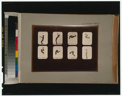 Athletes. Back summersault, Palo Alto, California, 1881