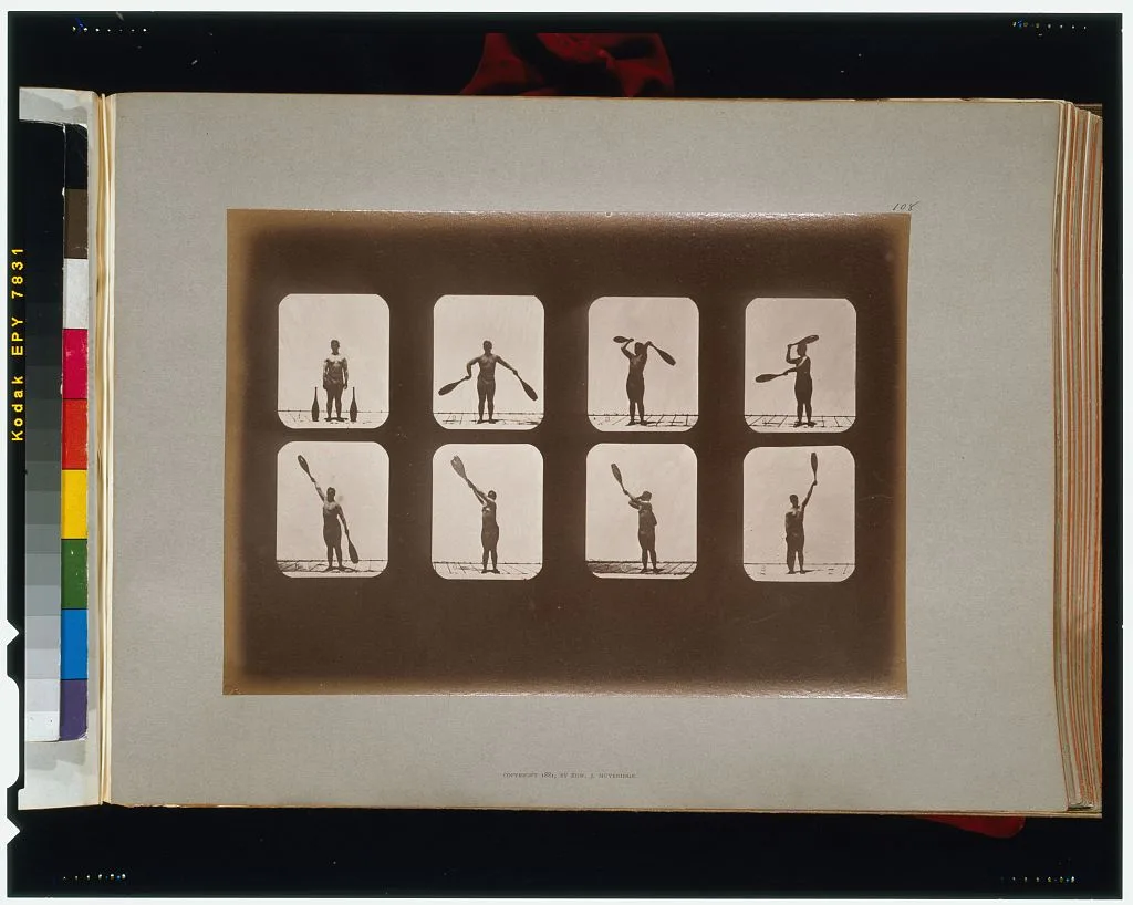 Athletes. Swinging clubs, California, Palo Alto, 1881