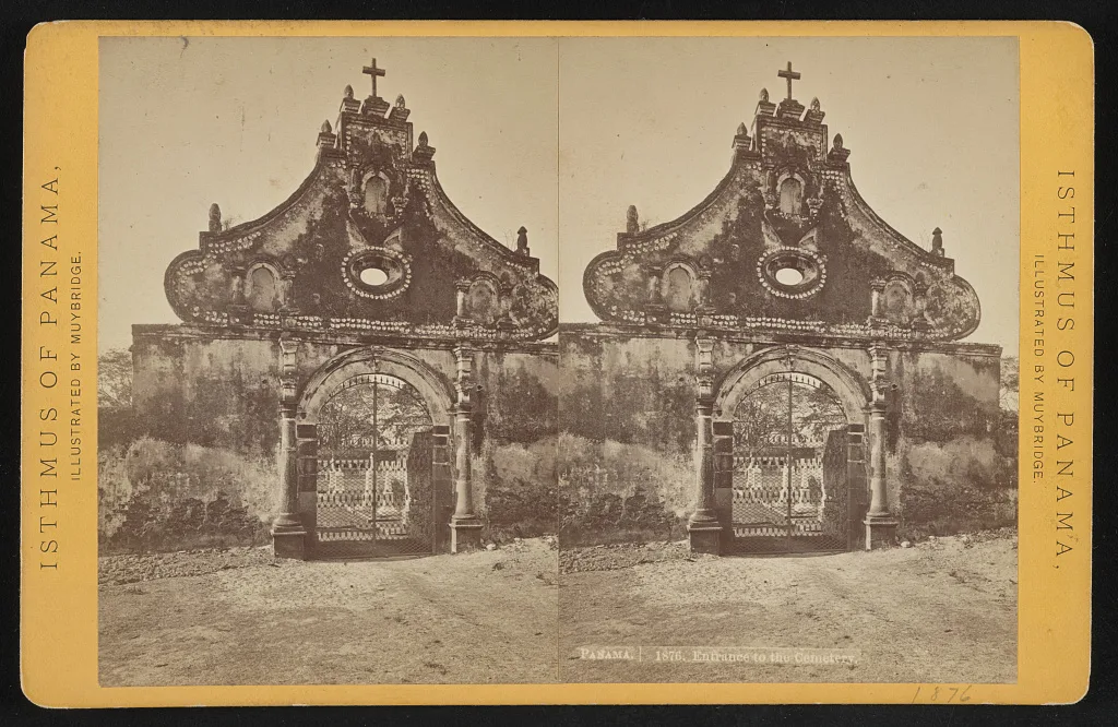 Panama. Entrance to the cemetery, 1873