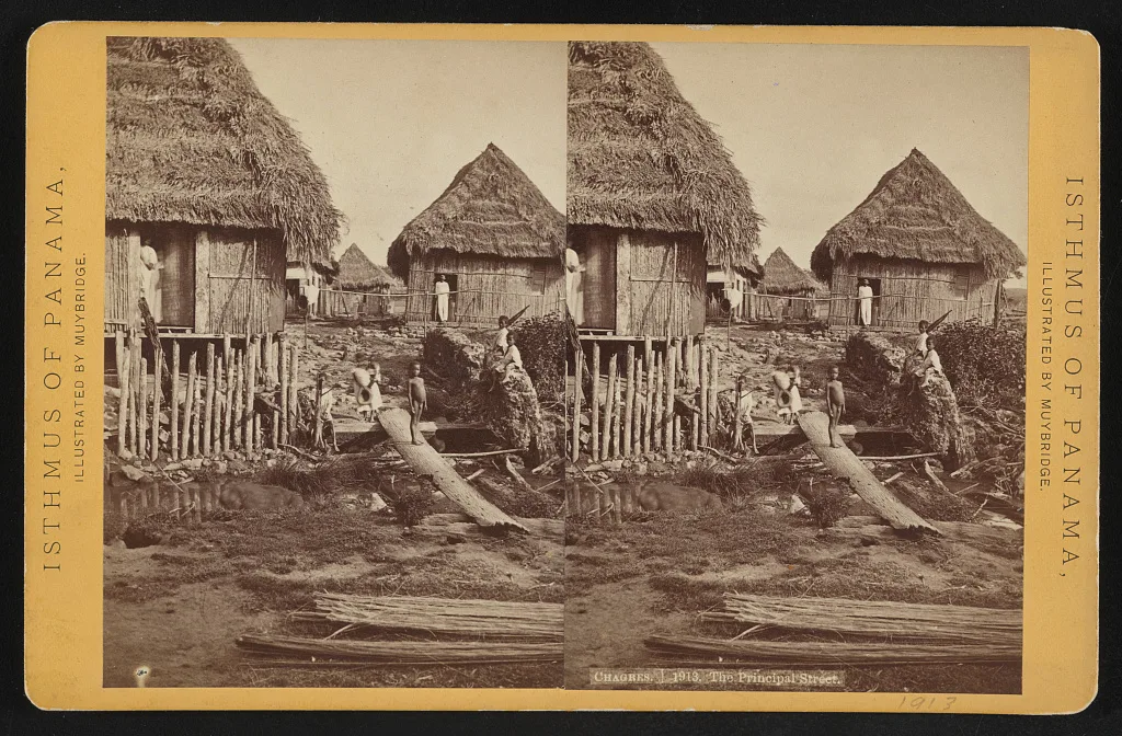 Chagres. The principal street, Panama, 1873